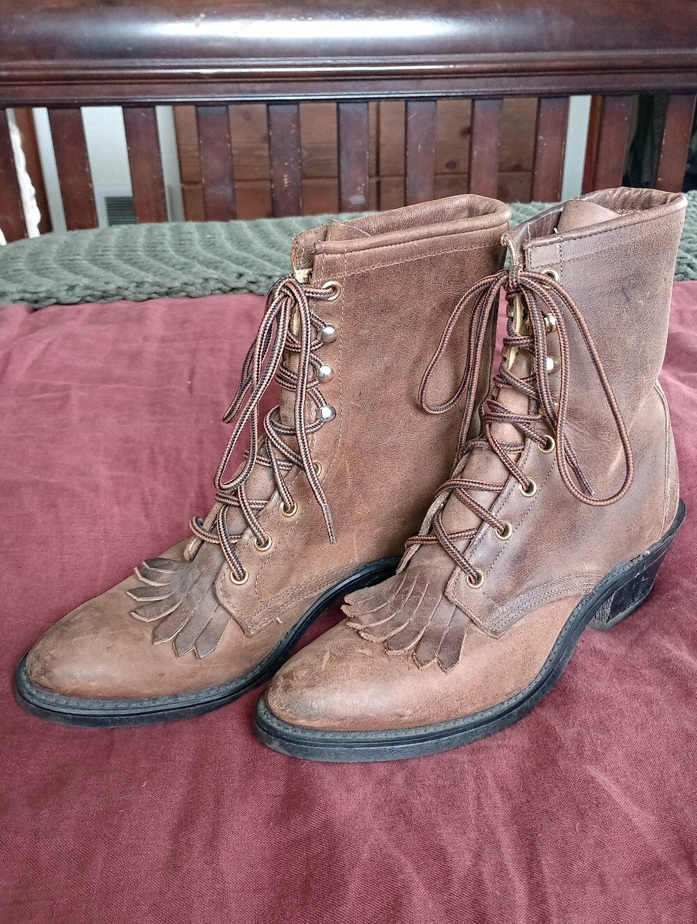 Vintage Laredo Roper Lace Up Boots